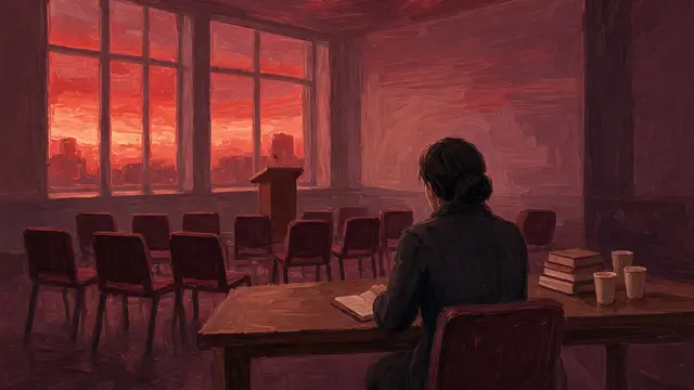 About 20 people attended Brittany Newell’s Stanford talk, which a student paper condemned the day before