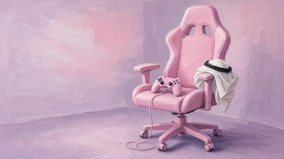 From a pink gamer chair, @eegh.jasmine asks the screen if it can beat her
