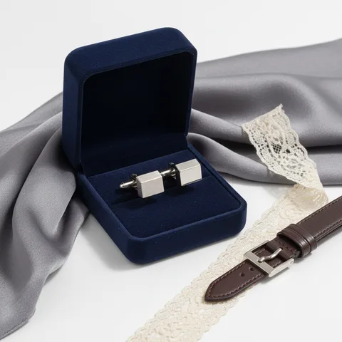 Silver cufflinks